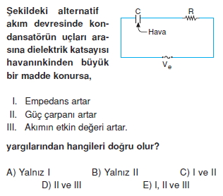 İndüksiyon ve Alternatif Akım test 3003