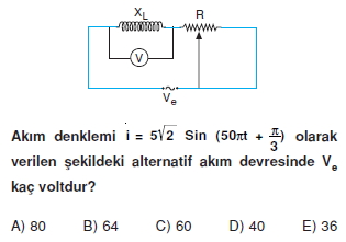 İndüksiyon ve Alternatif Akım test 3006