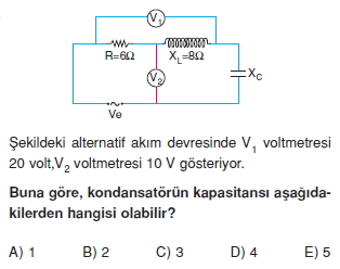 İndüksiyon ve Alternatif Akım test 3010