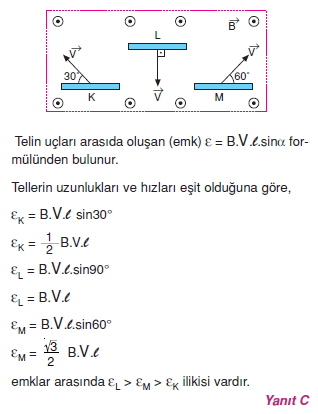 ‹ndüksiyon ve Alternatif Akım çözümler 1001