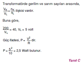 ‹ndüksiyon ve Alternatif Akım çözümler 1003