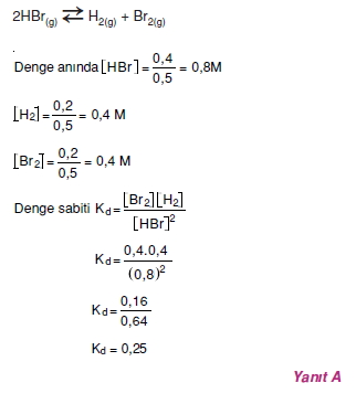 Kimyasal Tepkimelerde Denge Cozumlu Test 1 Bilgicik Com Bilgicik Com
