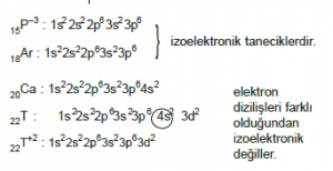 izoelektronik tanecikler