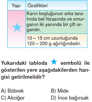 Vücüdümüzdasistemlerkonutesti4006