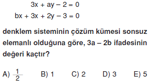 bırıncı dereceden ıkı bılınmeyenlı denklemler