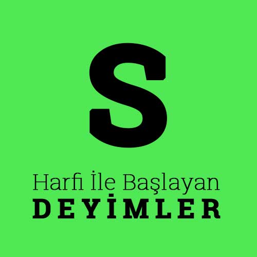s harfiyle baslayan deyimler bilgicik com bilgicik com